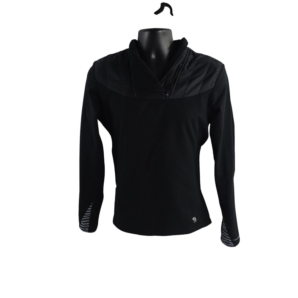 Mountain Hardwear Women's Black Fleece Pullover Quarter Zip Mock Neck M/M